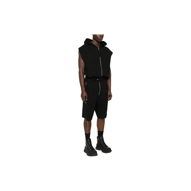THOM KROM Hooded Cotton Jumpsuit-3