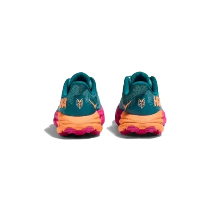 HOKA ONE ONE Cushioning Wear Resistant Low Top Kids' Running Shoes Lake Green Kids'-5
