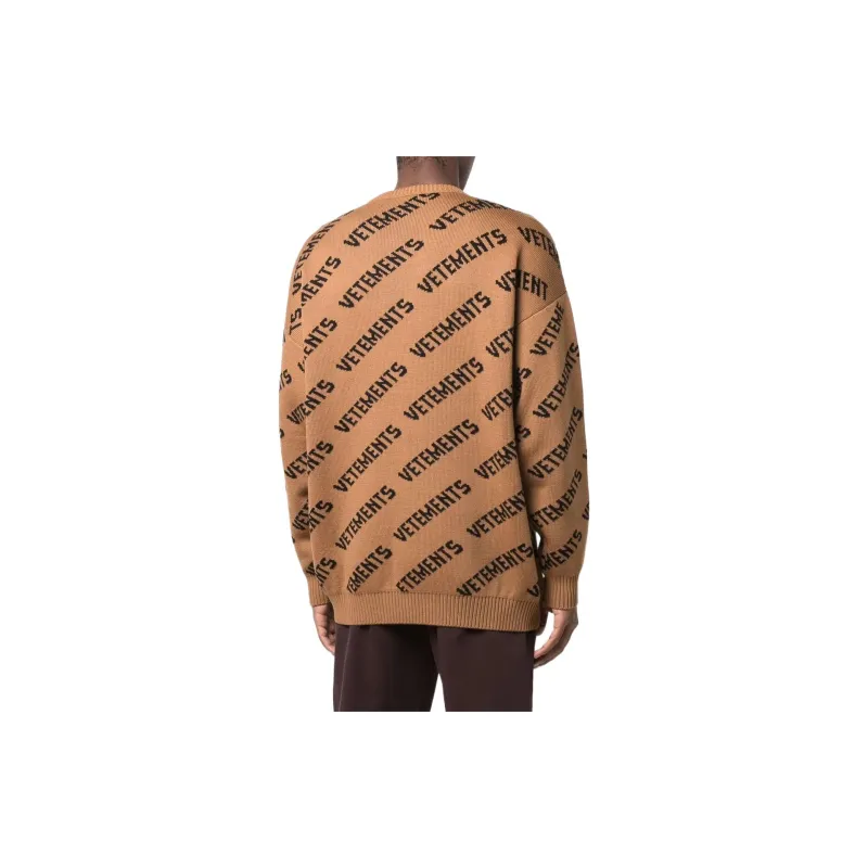 Vetements Logo print Intarsia knit Jumper-3