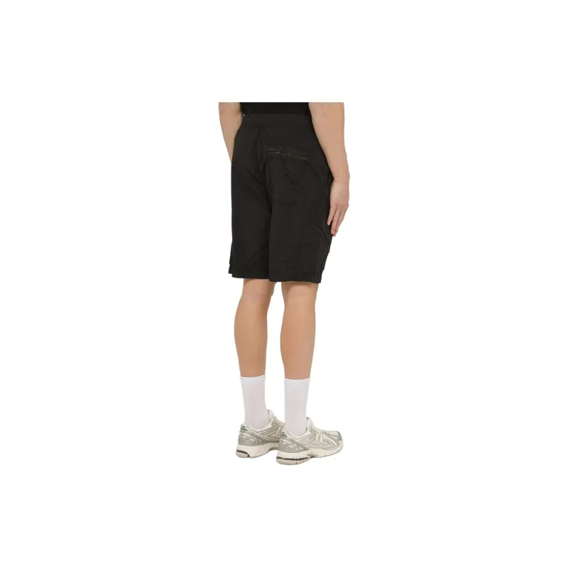 STONE ISLAND Compass badge Crinkled Shorts-3