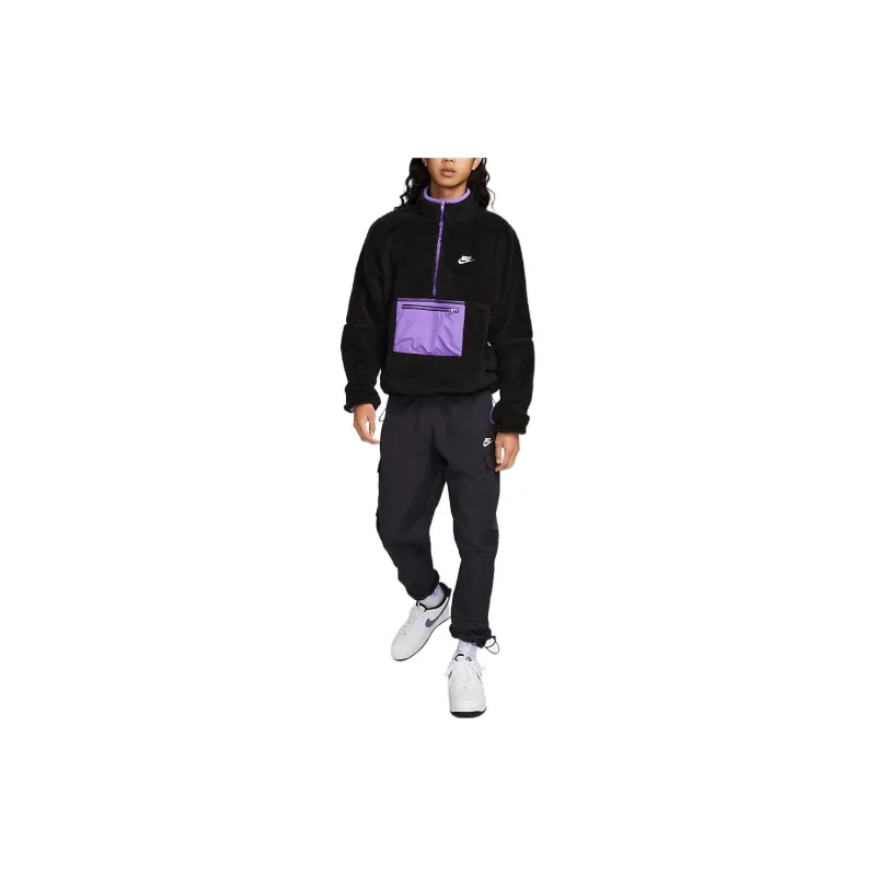 Nike Velvet Jackets Men Black-2