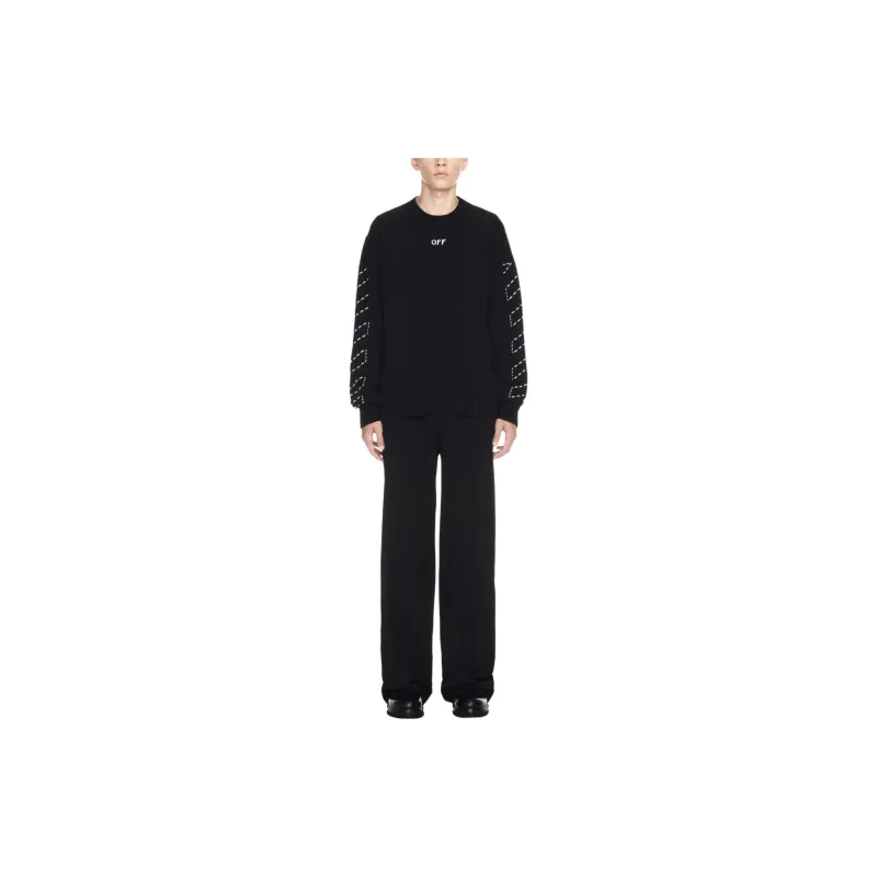 OFF WHITE Arrows Embroidery Crew Neck Jumper-1