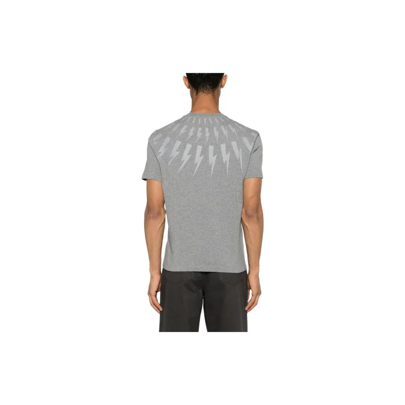 Neil Barrett Fairisle Thunderbolt T Shirt-2