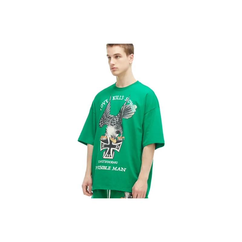 Ed Hardy SS22 T Shirt Men's Forest Dark Green-5