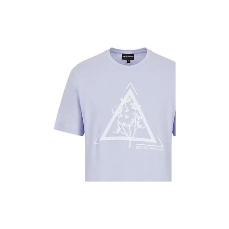 EMPORIO ARMANI T Shirts Men Light Purple-4