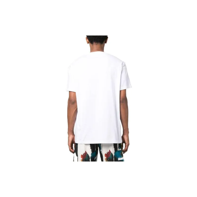 Alexander McQueen Watercolour Graffiti Logo Printed Crewneck T Shirt-2
