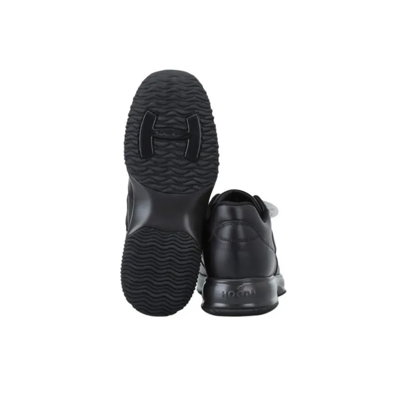 HOGAN Interactive Cushioning Anti-Slip And Wear-Resistant Low-Top Casual Shoes Men's Black-4