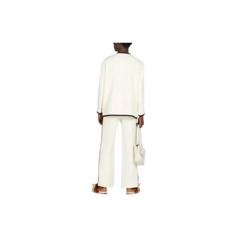 GUCCI Retro Logo Patch Straight Hem Trousers-3