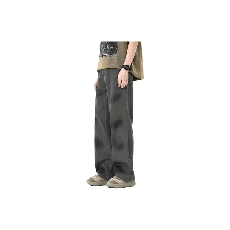 MGXEK Jeans Unisex Washed Dirty Gray-3