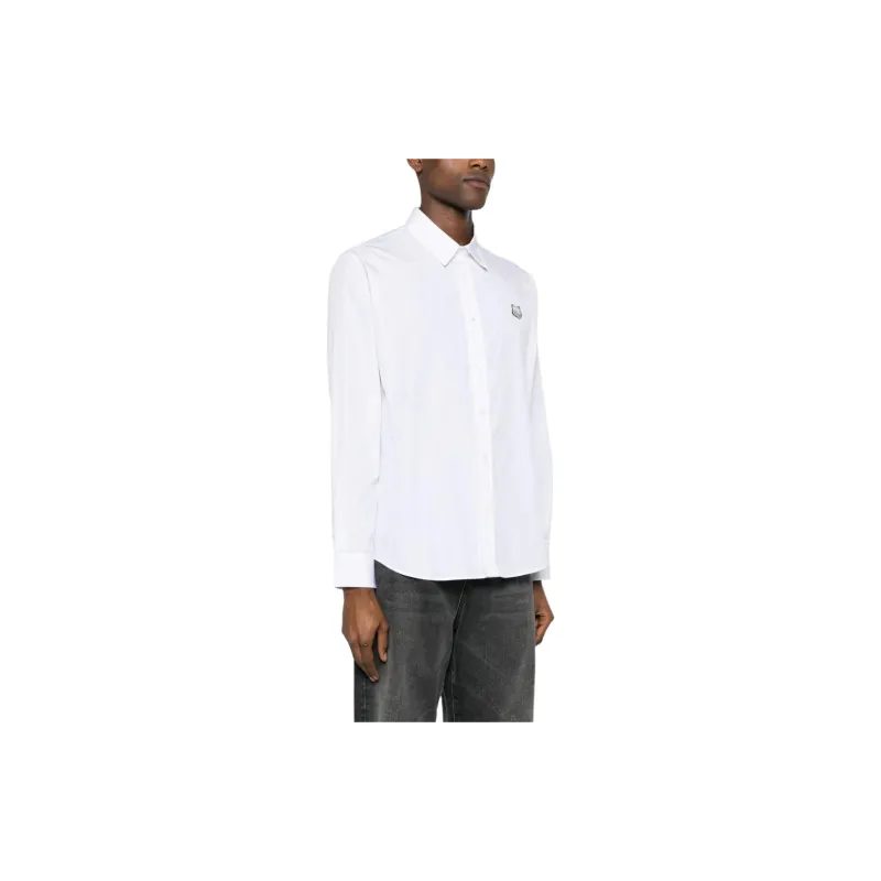 Maison Kitsune Fox patch Cotton Shirt-2
