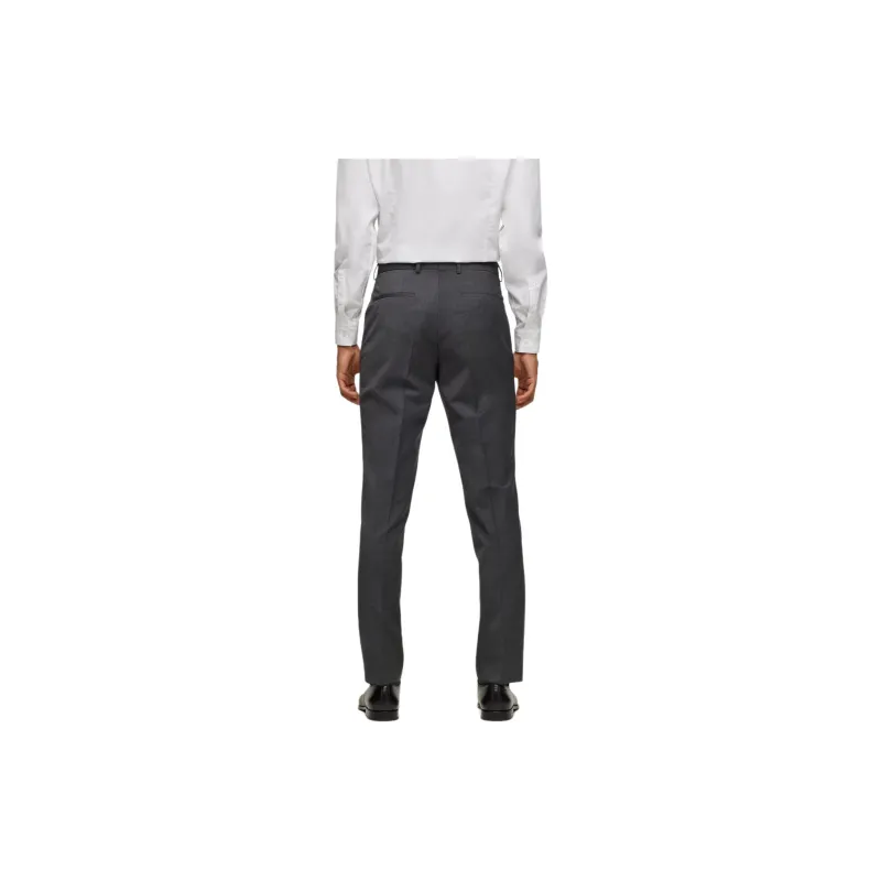 HUGO BOSS Formal Trousers In A Wool Blend Casual Pants Men's Gray-3