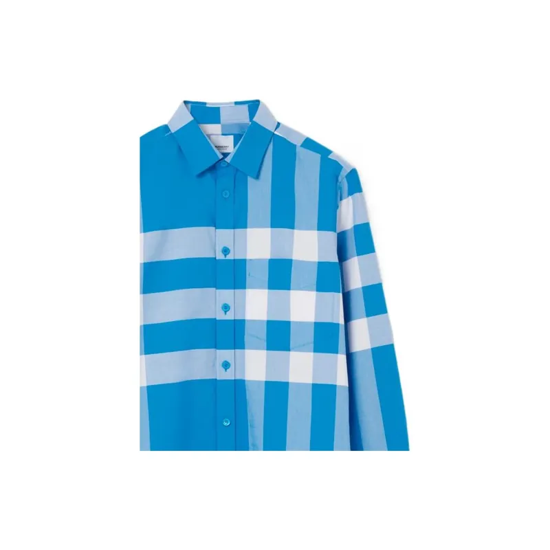 Burberry SS23 Shirt Men's Vivid Blue-3