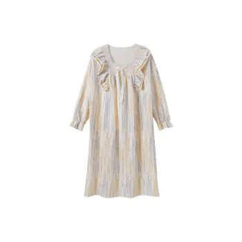 OUSHIBO Nightgown Women's Apricot
