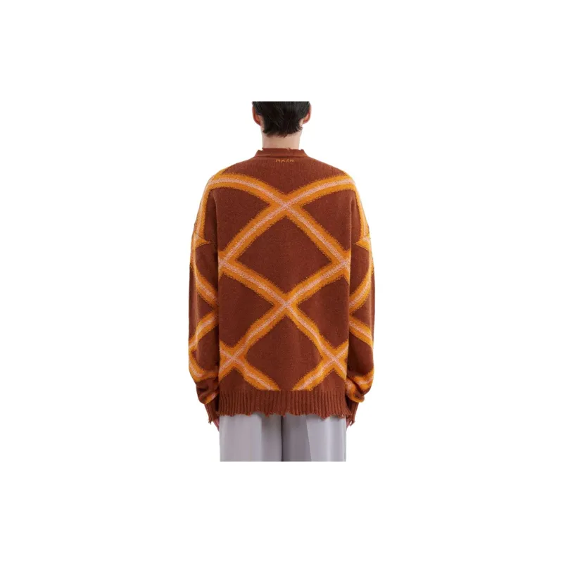 MARNI Intarsia Argyle Cardigan-2