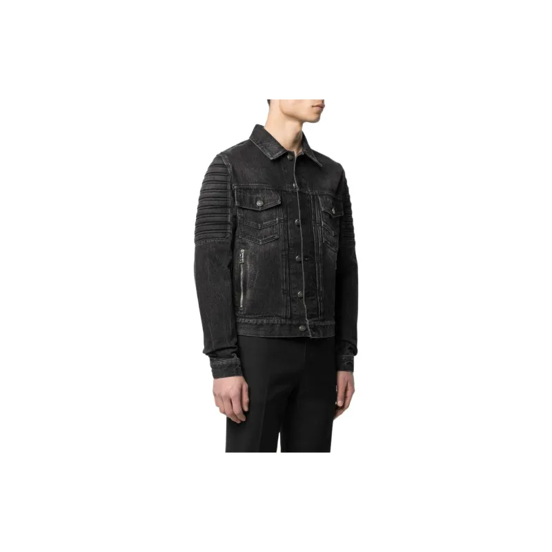 BALMAIN Denim Jacket Men's Black-3