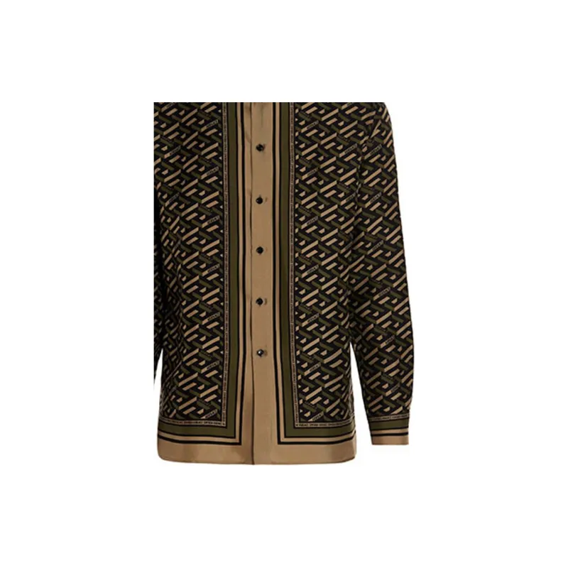 FANSIZHE VERSACE Shirt Men's Brown-5