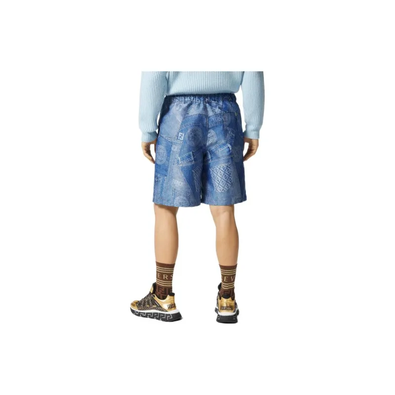 VERSACE Fendace Patchwork Jacquard Shorts-2