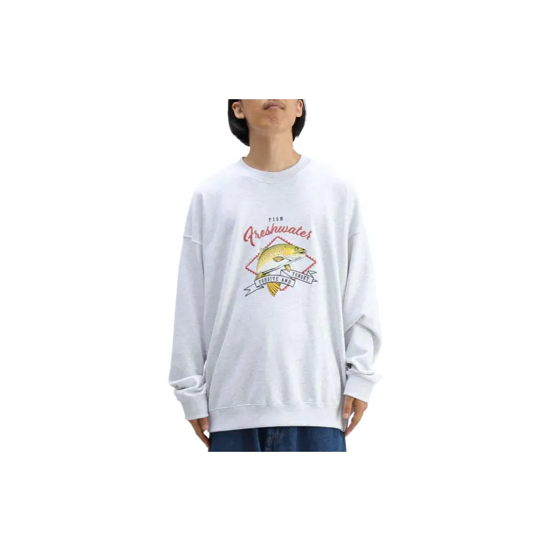 Beams HEART Sweatshirt Men's Light Gray-1