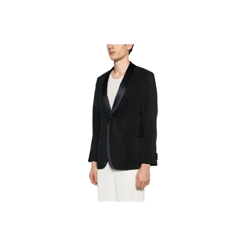 GIORGIO ARMANI Single Breasted Twill Blazer-3
