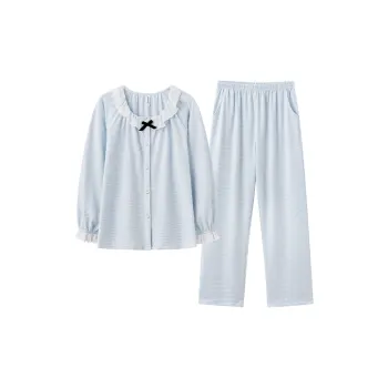 Princess Mark Pajama Set Women's Cream Blue