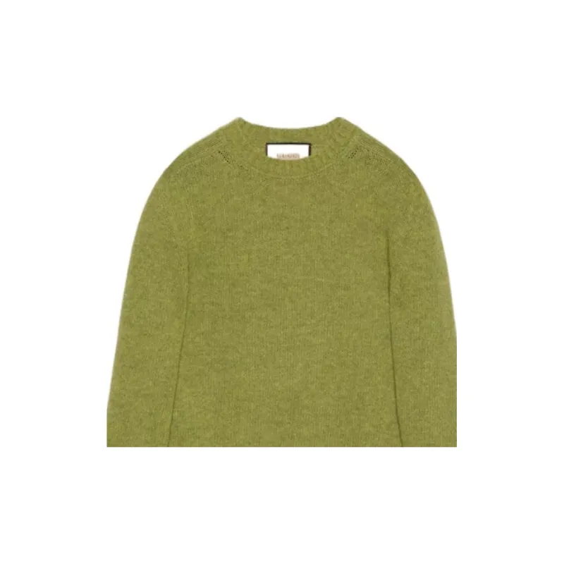 GUCCI Logo embroidered Wool Jumper-3
