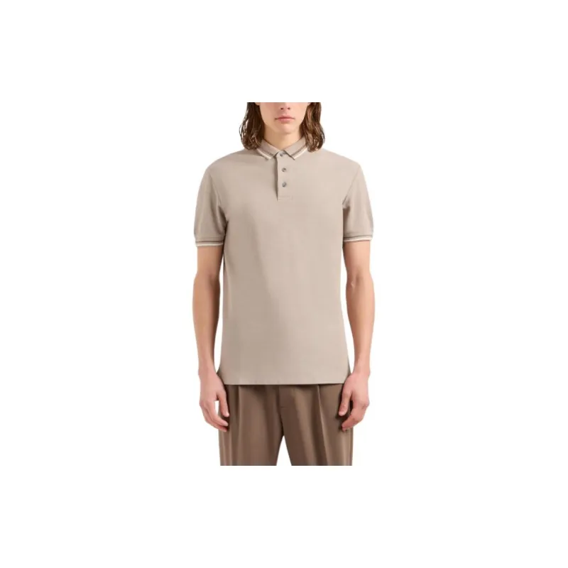 EMPORIO ARMANI Polo Shirt Men's Light Coffee-3