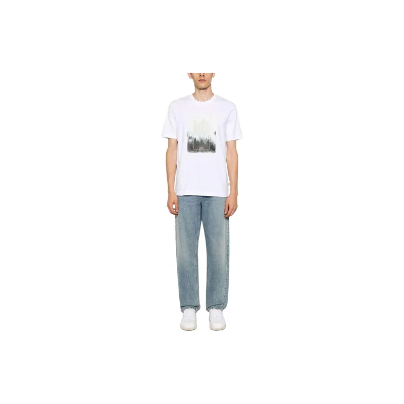HUGO BOSS Photograph print Cotton T shirt-1