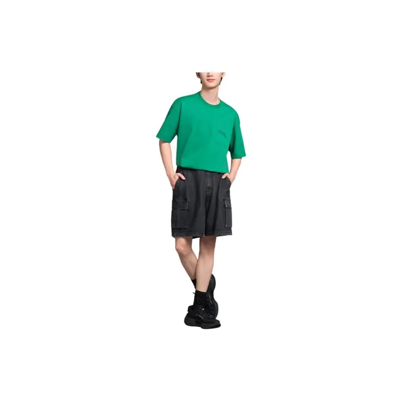 LiNing Sports Trendy Collection Weekend Youth T-Shirt Unisex Turquoise Scallion Green-2