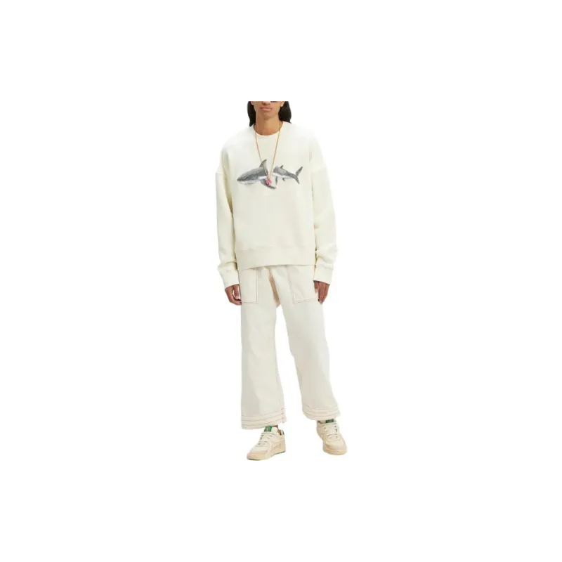 PALM ANGELS Shark Wool Knit Crewneck-1