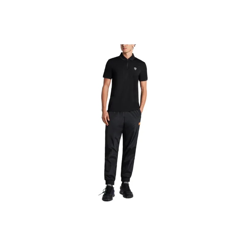 EMPORIO ARMANI Logo print Cotton Track Pants-1