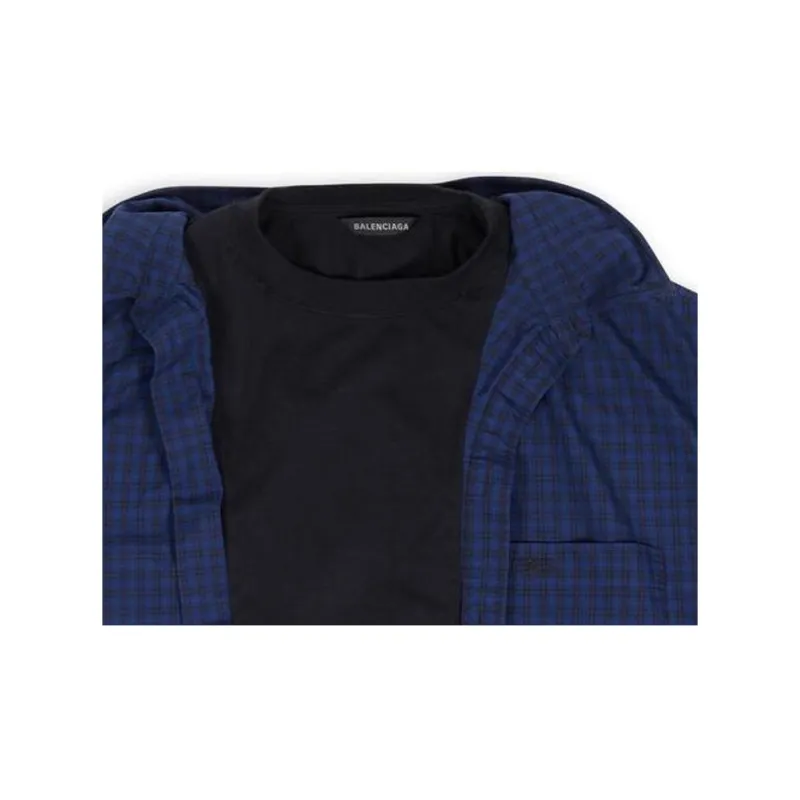 Balenciaga T Shirt Loose Fit Men's Blue-5