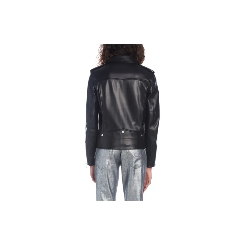 SAINT LAURENT Leather Biker Jacket-3