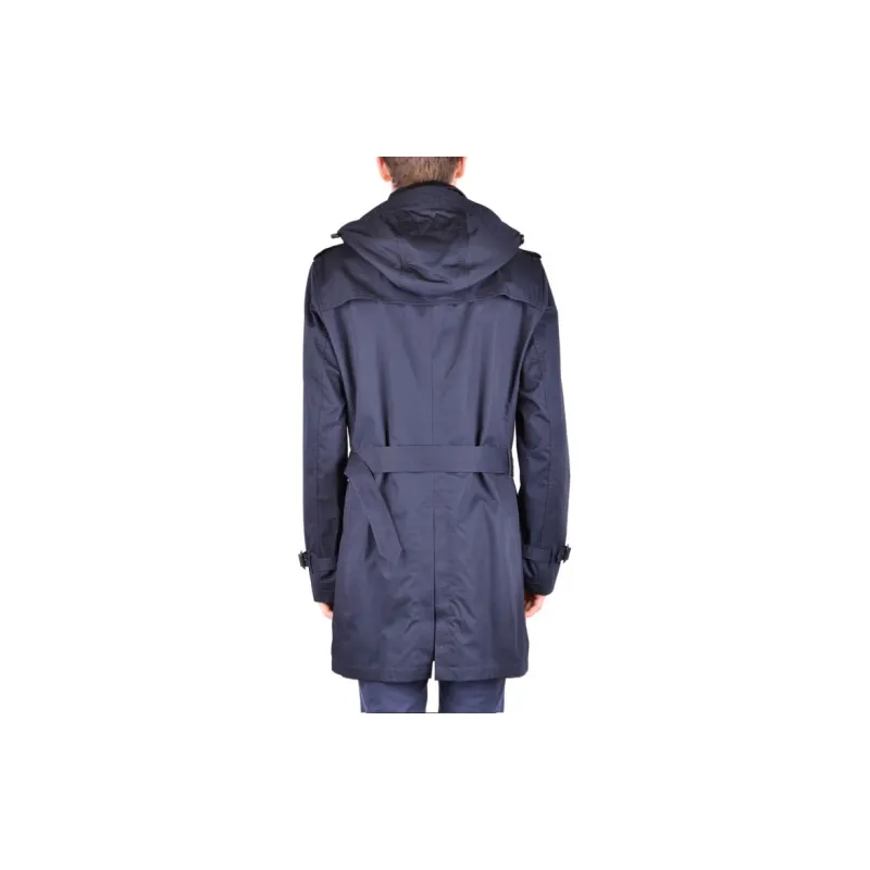 Burberry Trench Coats Men Dark Blue-5