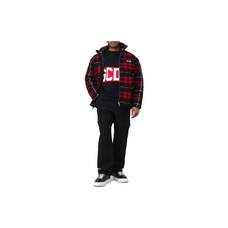 GCDS Checked High Neck Bomber Jacket-2