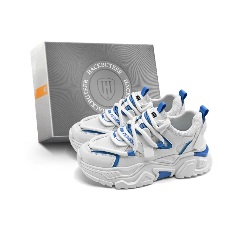 HACKBUTEER Shock Absorbers With Slip Resistant And Abrasion Resistant Properties Low Top Chunky Sneakers Unisex-9