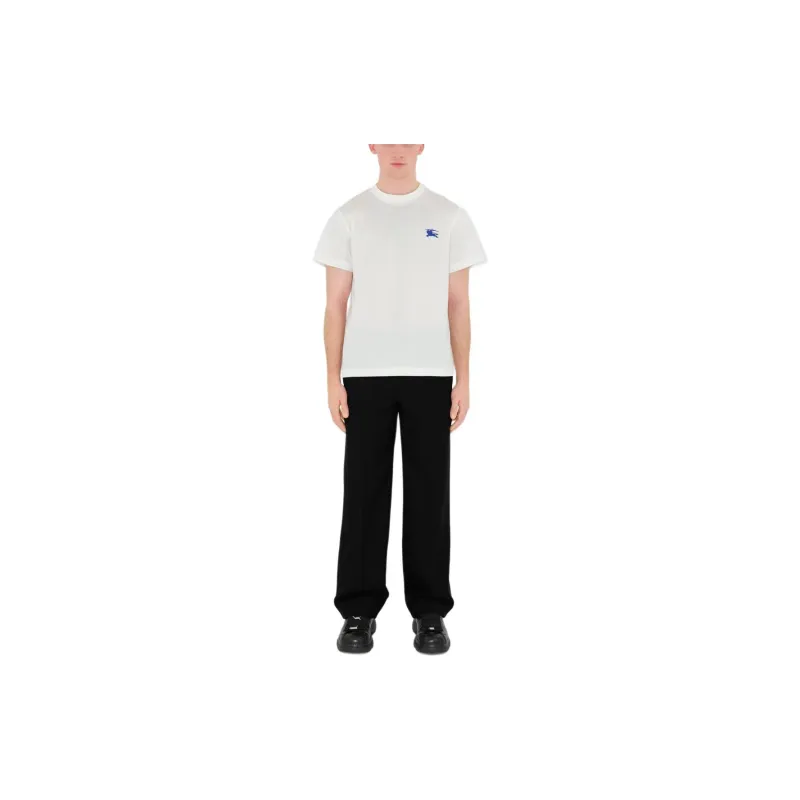 Burberry EKD embroidered Cotton T shirt-5