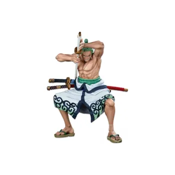 BANPRESTO One Piece World Colosseum 3 Super Master Stars Piece The Roronoa Zoro The Brush Figure Green