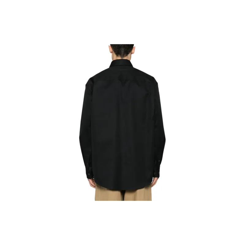 OFF WHITE Logo Embroidered Long Sleeved Shirt-3