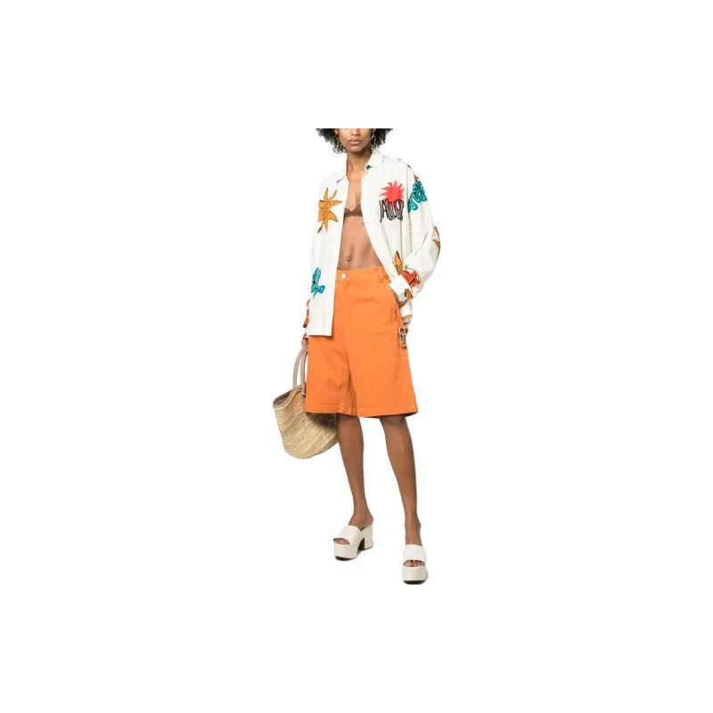 Jacquemus La Chemise Baou Embroidered Sun Logo Shirt-1