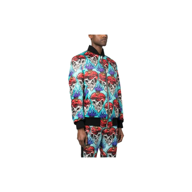 PHILIPP PLEIN Tattoo motif Embroidered Bomber Jacket-3