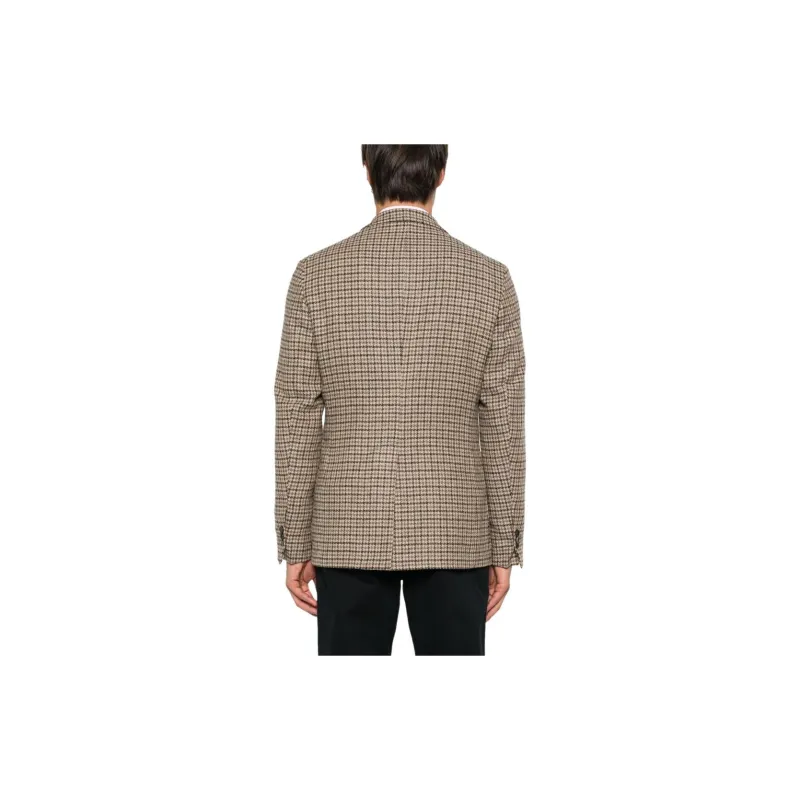 FURSAC Houndstooth pattern Wool Blazer-2