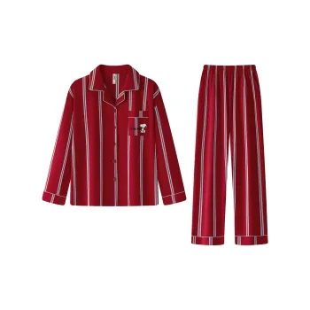 Gongdie x SNOOPY/ Pajama Set Men's Red
