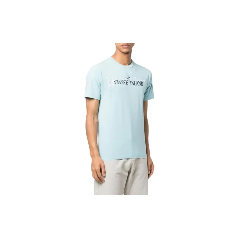 STONE ISLAND T Shirt Men's Ice Blue-2