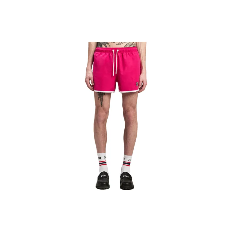 PALM ANGELS Monogram patch Swim Shorts-1