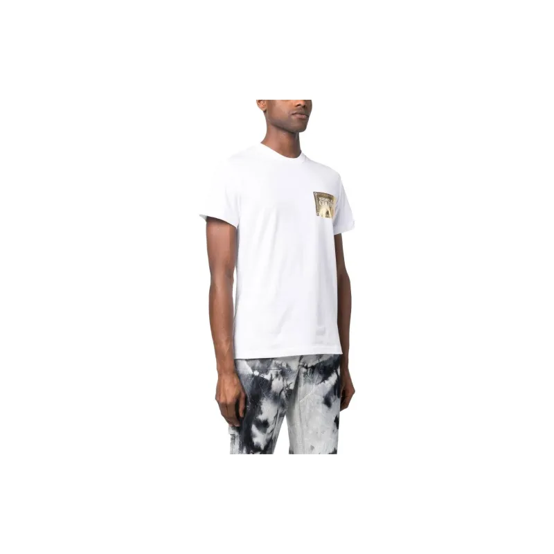 VERSACE JEANS COUTURE T Shirts Men Pink White-3