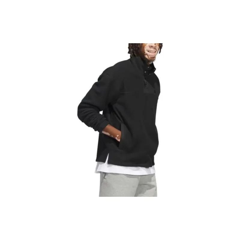 Adidas Polar Fleece Pullover Polar Fleece Pullover Sweatshirt Men's Black-2