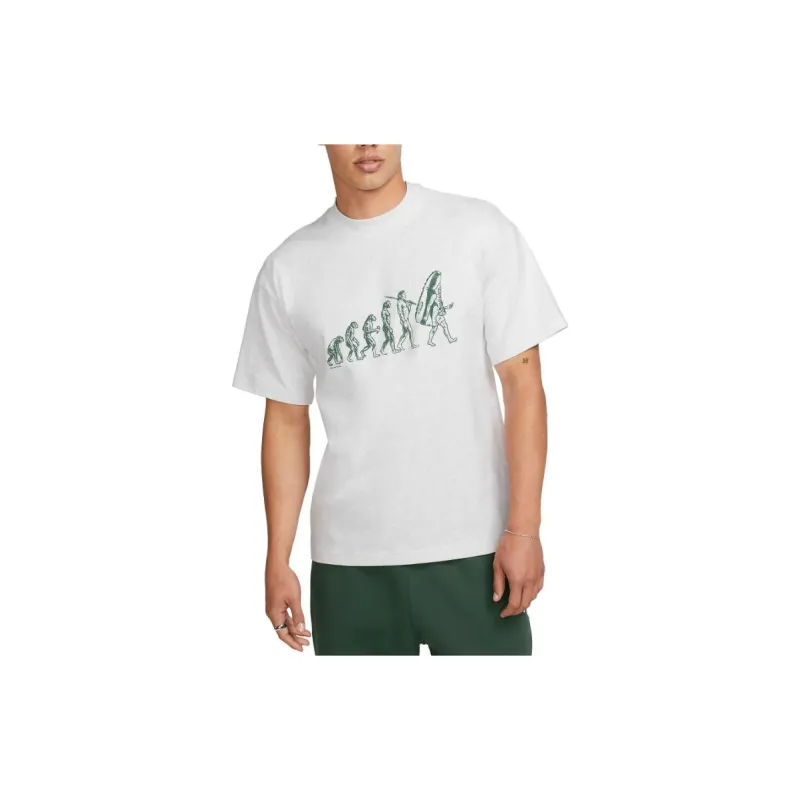 Nike T Shirts Men Light Gray-2