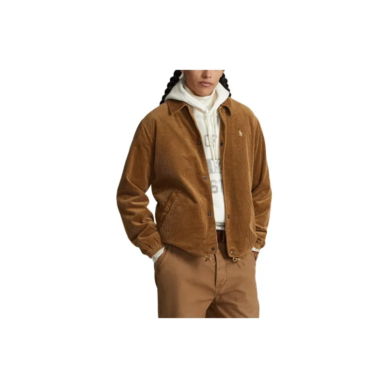 Polo Ralph Lauren SS24 Jackets Coats Men's Brown Yellow-3
