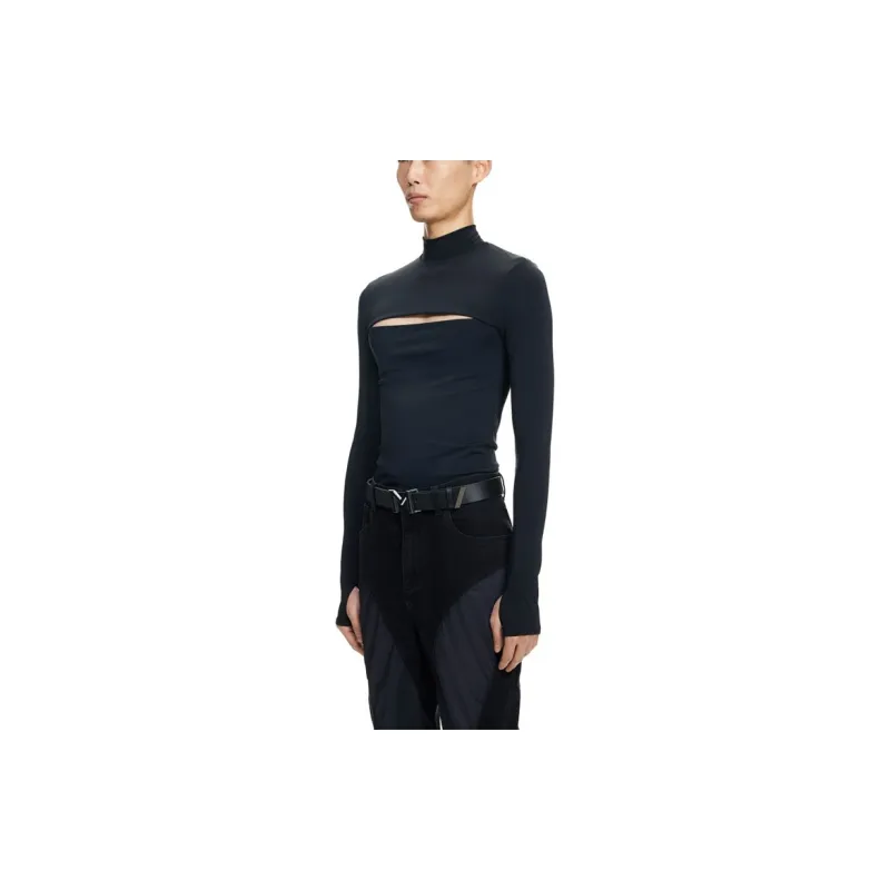 Mugler H&M Jersey Cut Out Shirt Mens-3