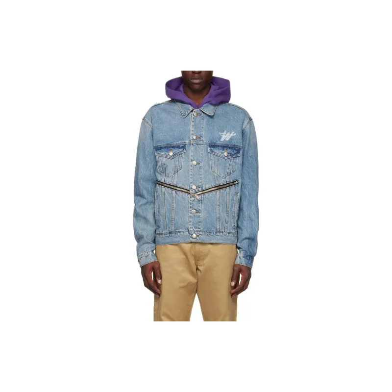 WE11DONE Jackets Coats Unisex Blue-3